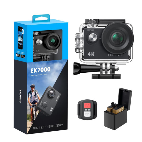 AKASO EK7000 4K Action Camera – 20MP, EIS, 131FT Waterproof, WiFi, Remote